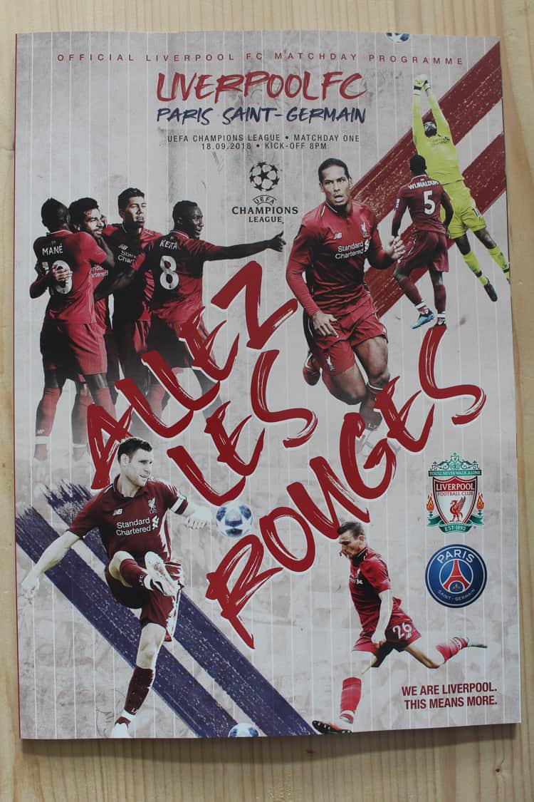 Liverpool FC v Paris St Germain (P.S.G)